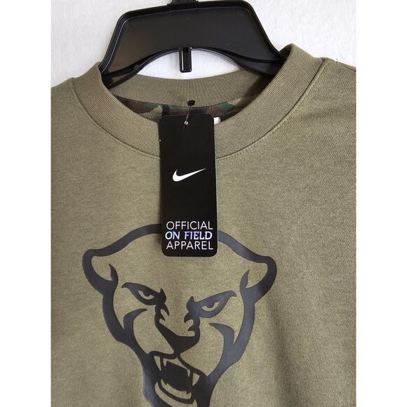 Nike Pitt Panthers Green And Camo Mens Medium Swoosh‎ Logo U.S Flag Sweatshirt - Picture 4 of 9
